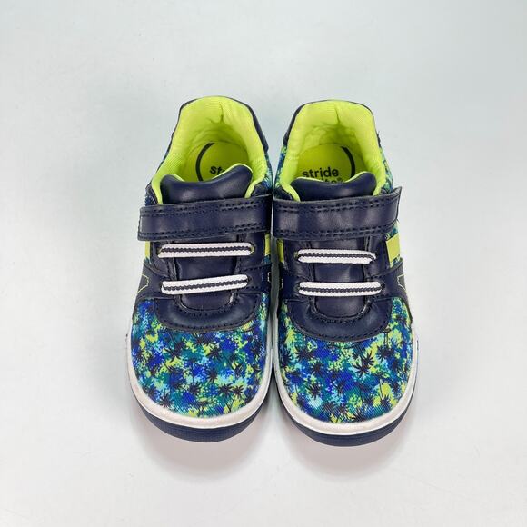 Stride Rite Thompson Blue Green Hook & Loop Strap Sneaker Shoes Kids Size 8M - Picture 3 of 8